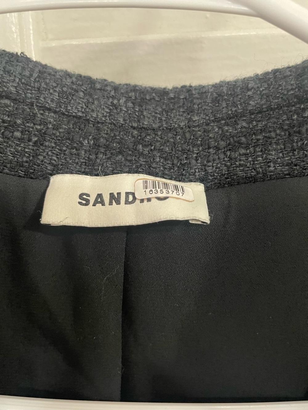 SANDRO Paris Black Sleeveless Asymmetric Button Mini Dress - Picture 4 of 13